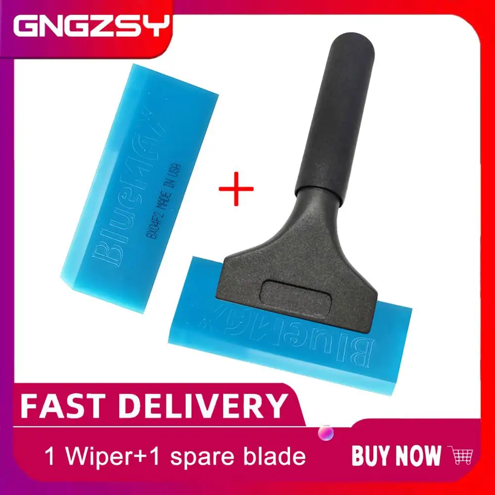 

BlueMax Rubber Blade Squeegee Wiper Water Scraper with Spare Blade Screwdriver Car Window Tinting Application Tools B25+B02