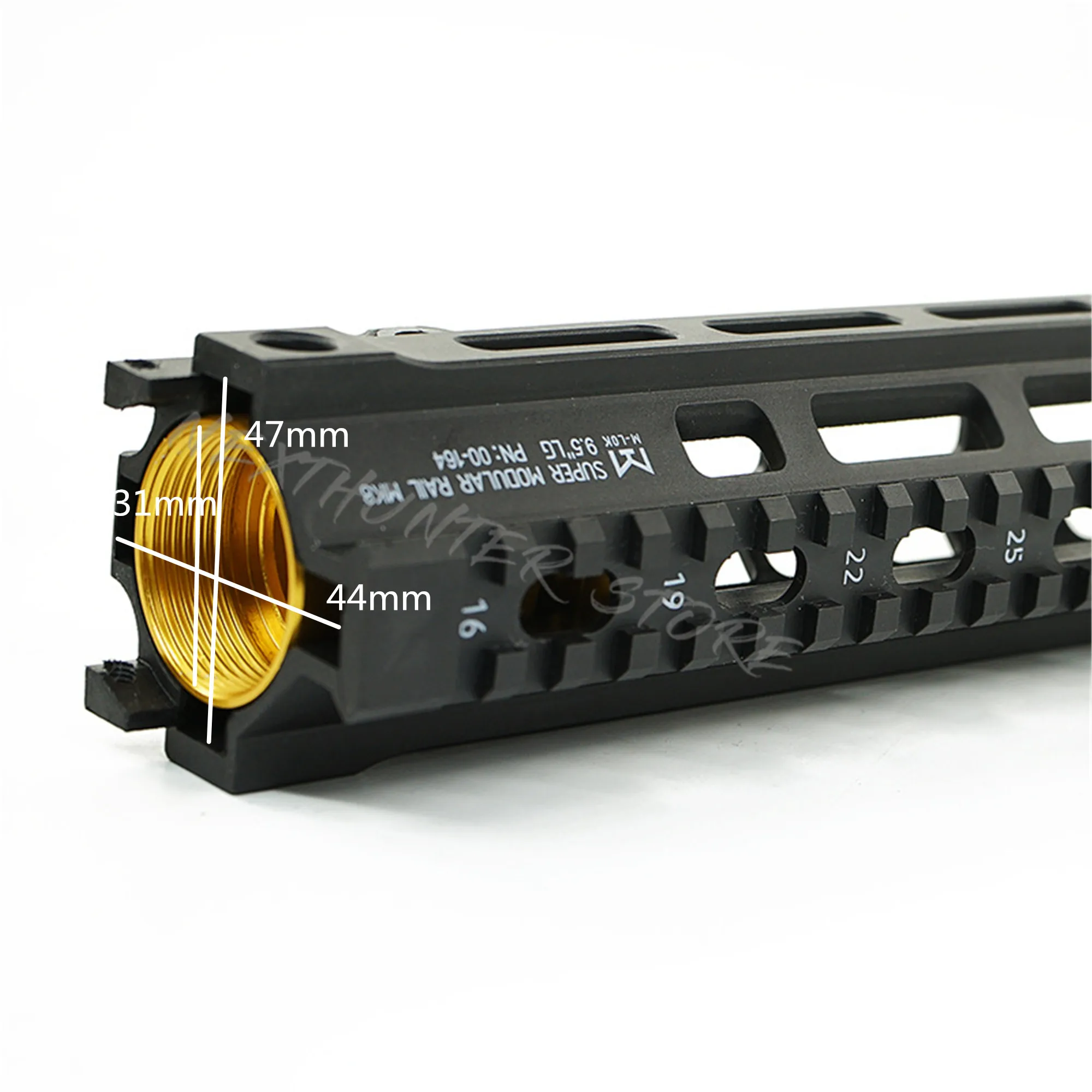 MK8 M-Lok Handguard Free Flow Handguard Airsoft Water Gel with Matel Barrel Nut GBB AEG Modular Rail