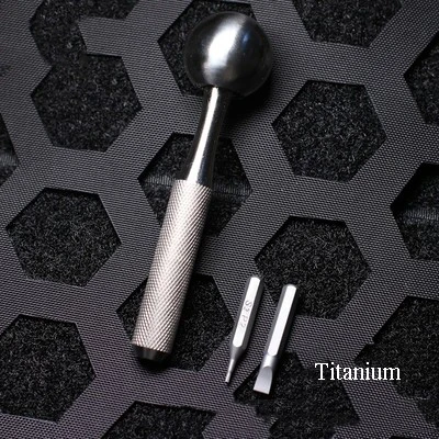 Ручной работы Вихрь Титан сплав многофункциональная отвертка набор конический гироскопа совместимость 4 мм наконечниками отлично EDC - Цвет: titanium screwdriver
