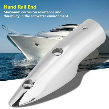 

2PCS Stainless Steel Marine Boat Hand Rail End Top Mount Hardware Fitting 7/8"