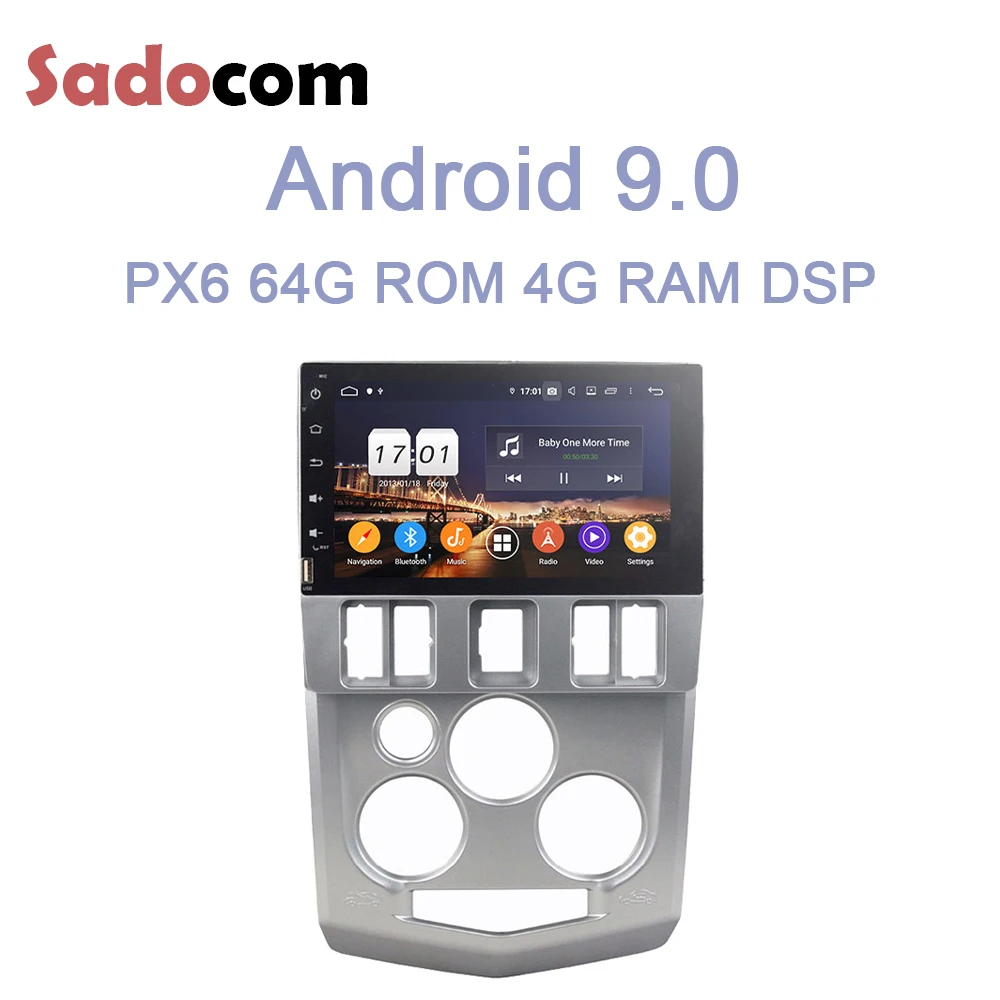" DSP ips Android 9,0 4 Гб ОЗУ 64 ГБ Автомобильный dvd-плеер для Renault Logan L90 gps ГЛОНАСС карта мультимедиа авторадио wifi Bluetooth 4,2