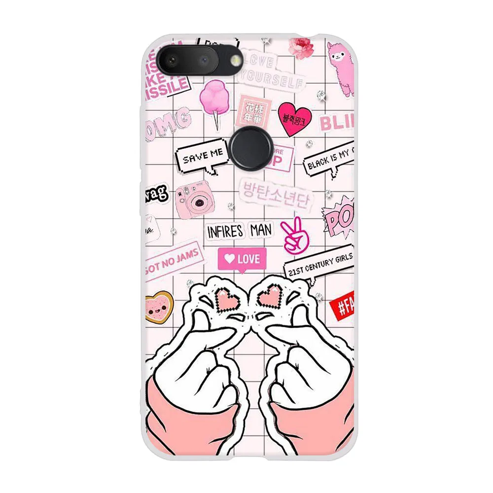 Чехол для Alcatel 1 S 1 S с милым рисунком кота из мультфильма, Мягкая силиконовая задняя крышка для Alcatels 1s 5024D, чехол для телефона - Цвет: 6