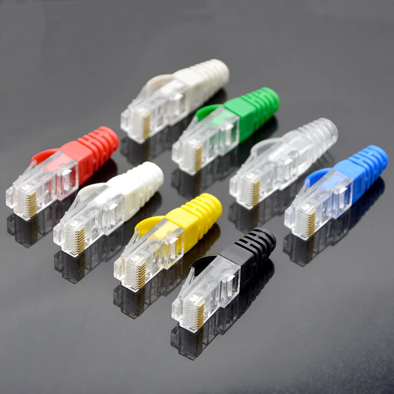 Conector de Rede Rj48 10p10c Conjunto de Conector de Rede para Seis Tipos 10 Núcleos Cabeça de Cristal Especial com Bainha de Cor Atacado Especial 100