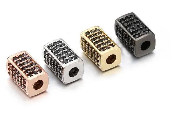 0 5*1 см трубка многоугольная разделительная микрозакрепка cz цирконий кубический