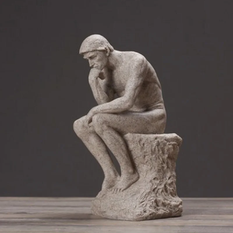 

Rodin The Thinker Statue Male Nude Figure Sculpture Home Decoration Accessories Desktop Decorative Ornament Decoration