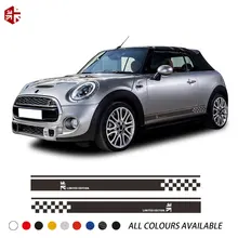 2X Union Jack Styling Car Door Side Stripes Skirt Sticker Limited Edition Body Decal For MINI Cooper One F56 JCW Accessories