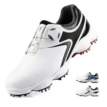 Гольф водонепроницаемые дышащие мужские кроссовки широкая подошва спин кружева натуральный резиновый материал обувь для гольфа