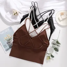 Sexy sutiã esporte sem costas sutiã esportivo feminino sutiã topos bralette v pescoço sutiã esporte femme sem costura roupa interior push up esporte