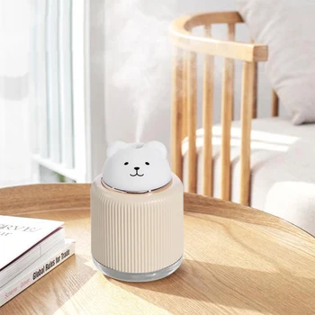 

High Quality Bear Ultrasonic Air Humidifier Aroma Essential Oil Diffuser For Home Car USB Fogger Mist Maker With LED Night Lamp