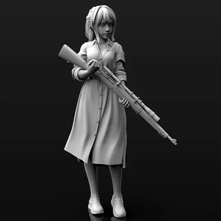 1/24 Resin Model figure GK Sentinel Beatrix Girl Gunner Unassembled and unpainted kit | Игрушки и хобби