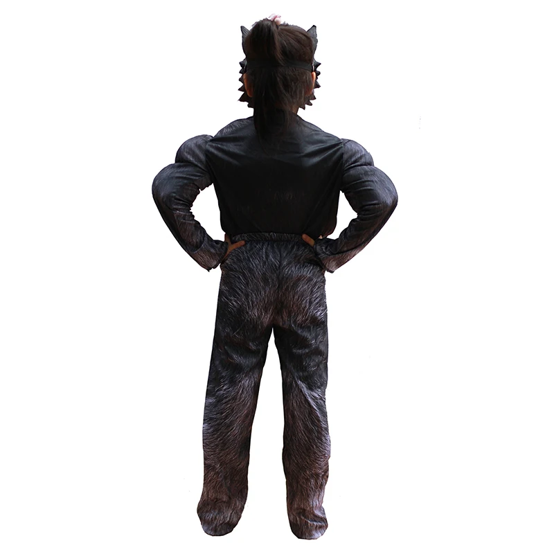 Kids Halloween Cosplay Costumes Wolf Suits Children School Performance Clothing Props Muscle Werewolf Cosplay Clothes Kids Gifts kids cosplay costume