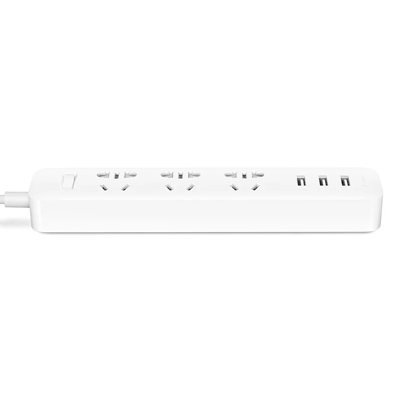 Xiao mi jia mi power Strip 2A Быстрая зарядка 3 USB удлинитель 3 стандартные розетки EU адаптер для домашнего использования - Цвет: Белый