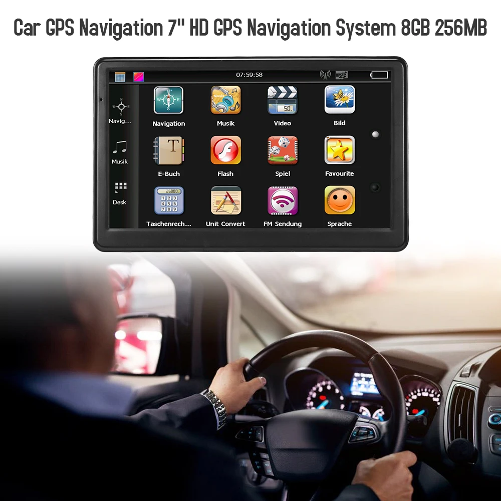 Sale 7" HD Touch Screen Car Stereo Radio Player Car Portable GPS Navigator GPS Navigation System 8GB 256MB With FM Transmitter Map 0 Sale 7" HD Touch Screen Car Stereo Radio Player Car Portable GPS Navigator GPS Navigation System 8GB 256MB With FM Transmitter Map 0