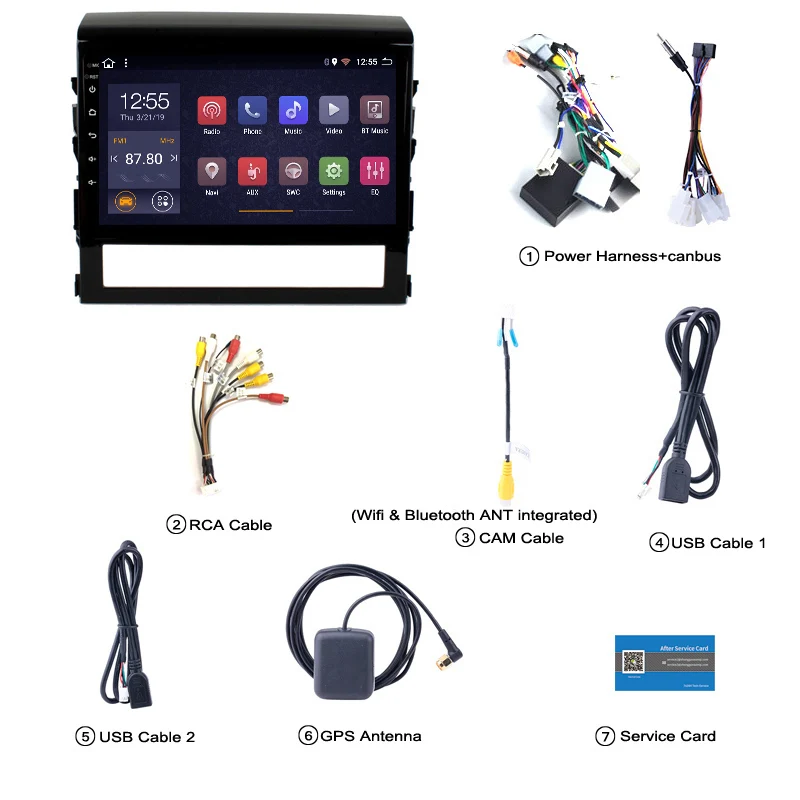 Discount 9 inch android 9.0 car multimedia GPS navigation for toyota land cruiser 2016-2017 support SWC 5