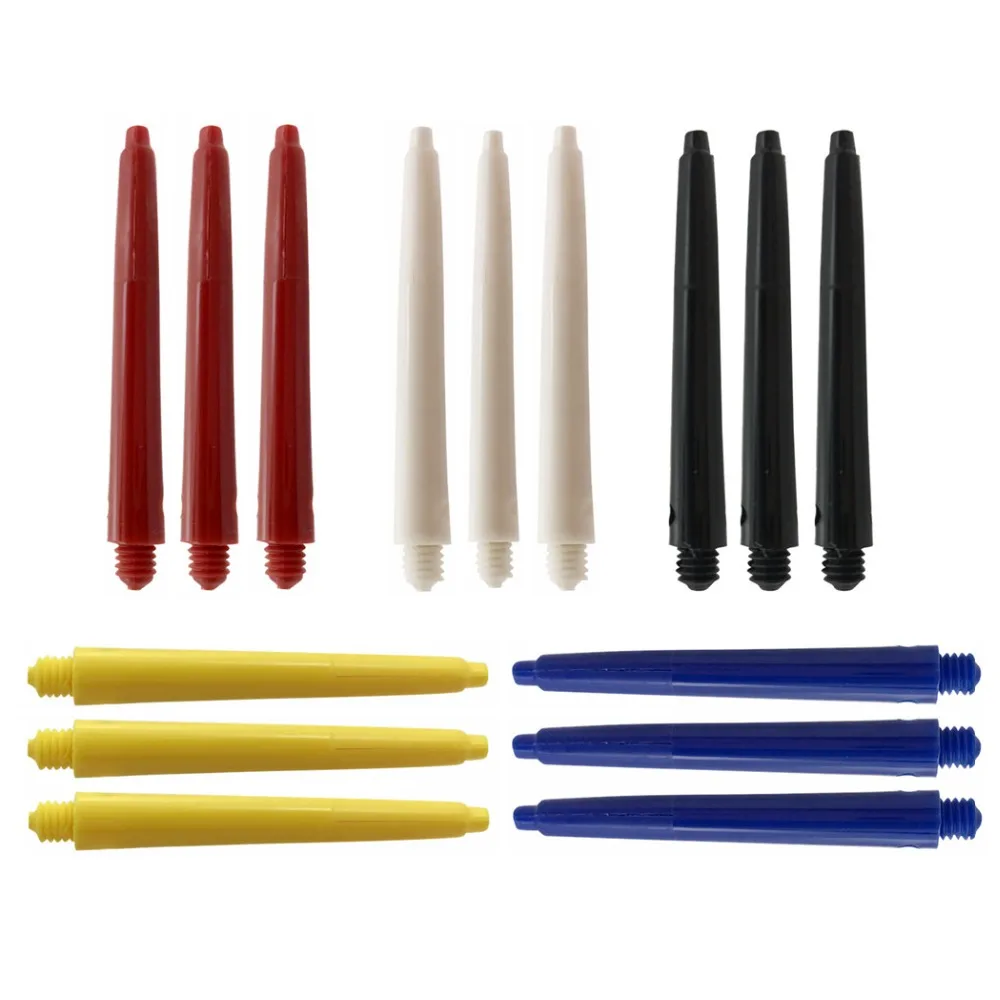 Cavalier 50 Pieces 27mm/35mm /45mm Shafts;Nylon white shaft ;5 darts plastic red Colors black blue yellow Dart accessories