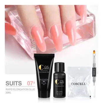

COSCELIA Poly Extensions Gel Nail Art Quick Building Crystal Jelly Color Finger Nail UV Gel Polish Glue Nail Supplies