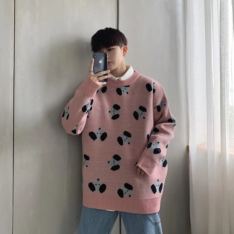 UYUK2019 Autumn And Winter Trend Street Loose Casual Cute Wild Cartoon Pattern Men's Round Neck Sweater Clothes Men Hombre UYUK2019 Autumn And Winter Trend Street Loose Casual Cute Wild Cartoon Pattern Men's Round Neck Sweater Clothes Men Hombre