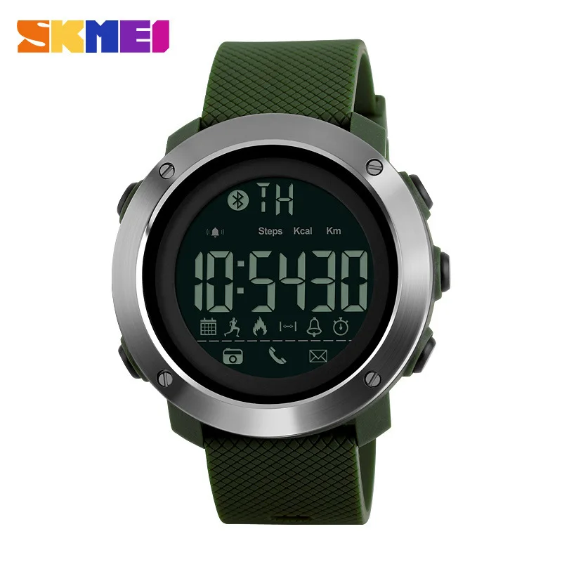 

Skmei 1285 Women's Electronic Watch Rubber Band Digital Sports Waterproof Night Light Bluetooth Watch