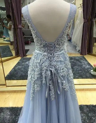 Robe De Soiree, сексуальное длинное вечернее платье с v-образным вырезом на спине, с аппликацией, высокое качество, без рукавов, вечерние платья для выпускного вечера, доступно много цветов