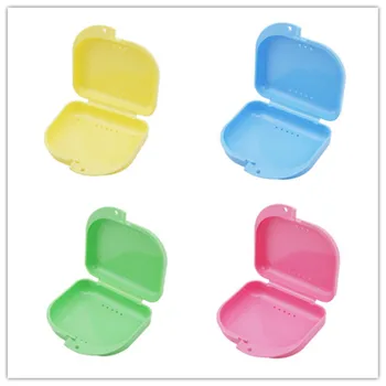 

2019 Denture Bath Storage Box Case Dental False Teeth Appliance Container Storage Boxes Orthodontic Mouth Guard Plastic Storage