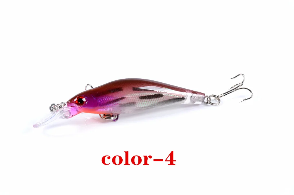 8mm 6.3g Rudra Hard Fishing Lure Minnow Bait Artificial Bait Lure Swimbait Wobbler with 2 High Quality Hooks