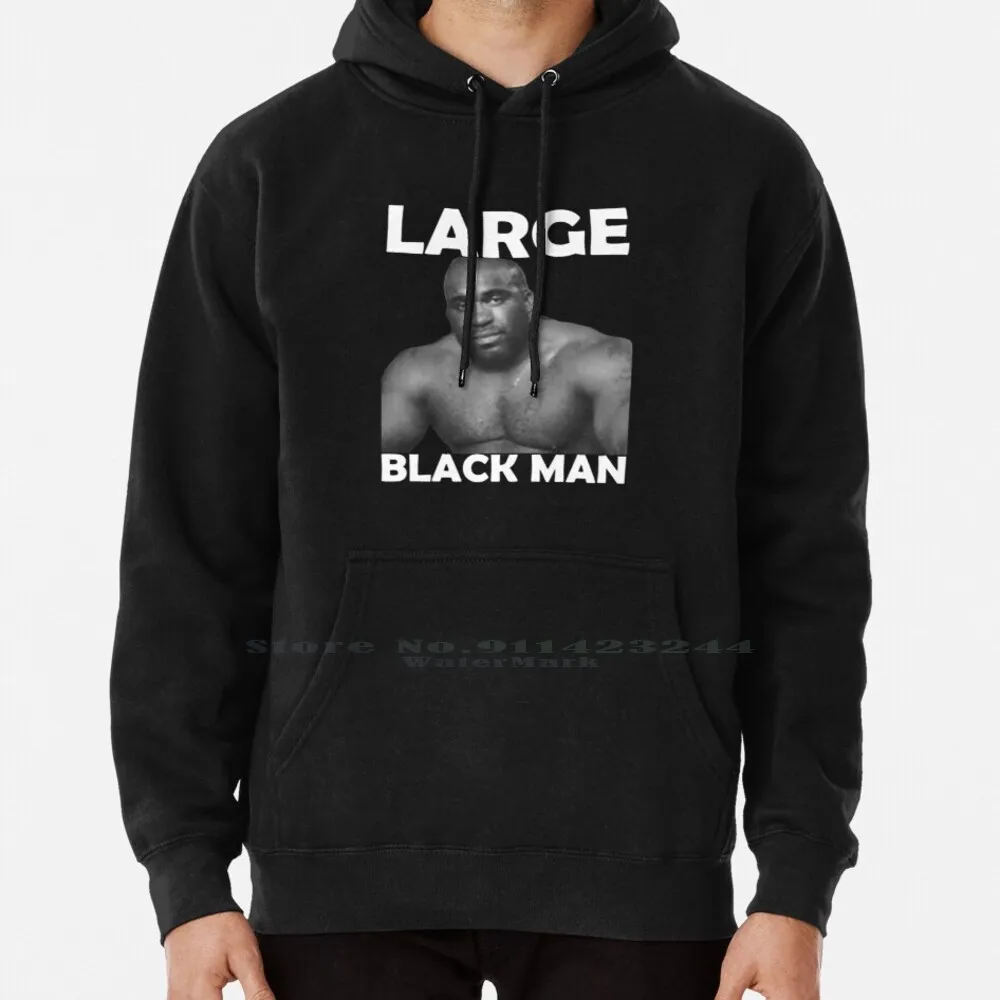 Wood: Maglione Con Cappuccio Da Uomo Nero Grande 6Xl Cotone Barry Wood Large Black Man Star Joke Meme Humor Bear Wood Emergency Women