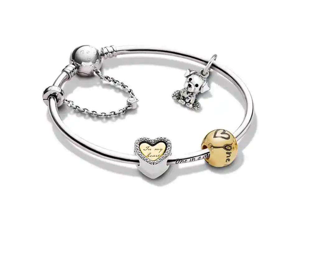 

Kaliyah Store High Quality 1:1 100% 925 Pure Silver Puppy Pendant Bracelet Gift First Choice Free Free Mail