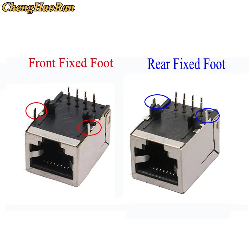 

ChengHaoRan 10PCS/Lot Shield RJ45 8P8C Jack Connector No LED 21MM PCB Mount Network Internet Modular