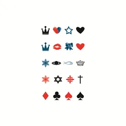 Cute Finger Ring Small Pattern Waterproof Temporary Tattoo Sticker Arm Leg Fake Tattoo Water Transfer Sticker Men Women