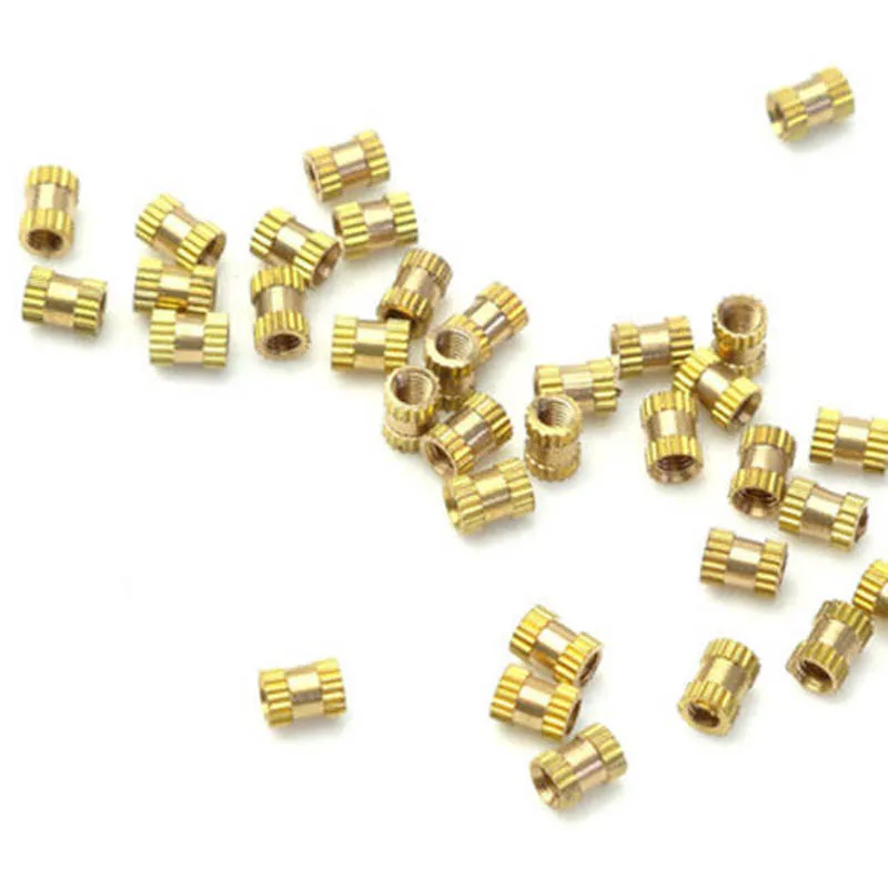 SODIAL M2x3mmx3.2mm Female Threaded Brass Knurled Insert Embedded Nuts 20pcs