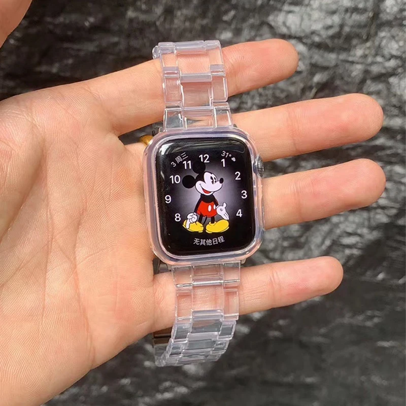 Ремешок для часов из полимера для apple Watch 5, 4, ремешок 42 мм, 38 мм, прозрачный стальной ремешок iwatch серии 5, 4, 3, 2/1, 44 мм, 40 мм|Ремешки для часов|   | АлиЭкспресс - Часы и фитнес-браслеты на Али: бестселлеры