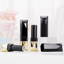 10/30 шт. 12,1 мм черный пустой Пластик в форме ромба футляр для губной помады пустой тюбик для бальзама для губ DIY пластиковая губная помада
