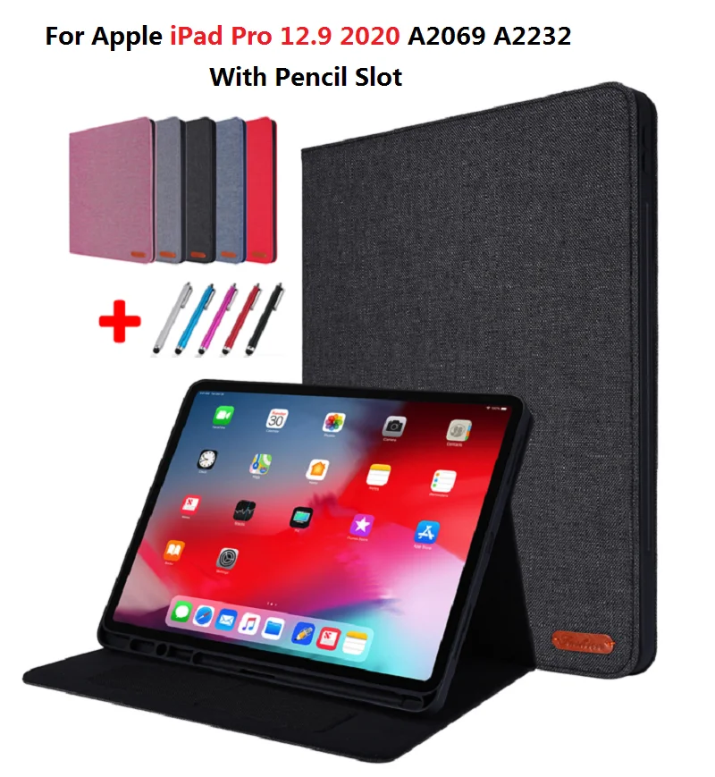 For iPad Pro 2020 Case 12 9 inch 4th Gen With Pencil Holder Tablet Coque For