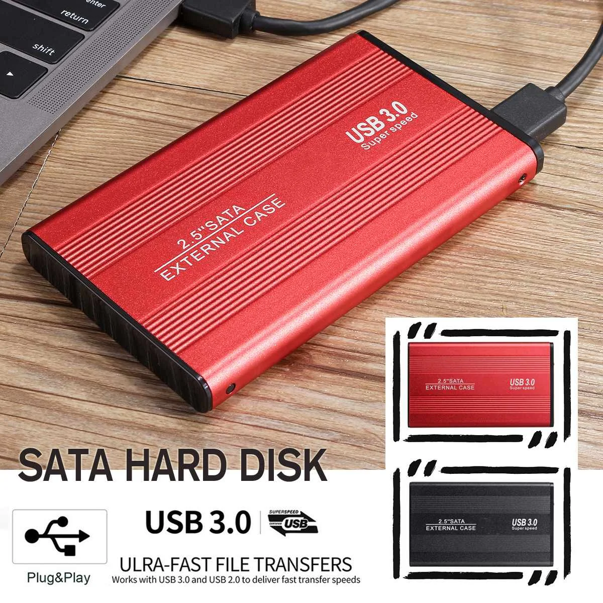 500G/1TB/2TB Protable 2.5inch External Hard Drive USB3.0 HD Mobile Hard Disk HDD Storage Devices For Macs Computer Desk Laptop