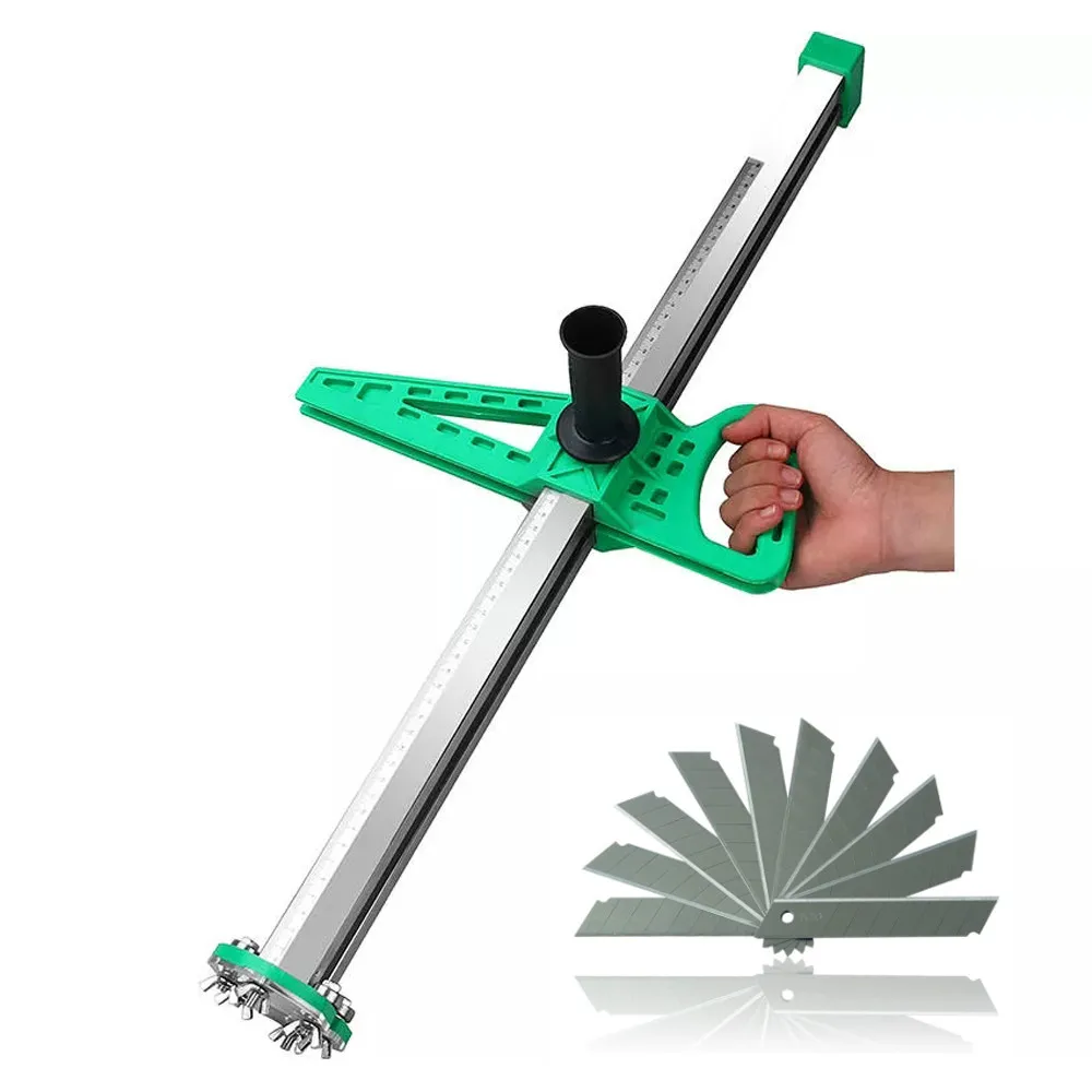 Stainless Steel Manual Gypsum Board Cutting Artifact Roller Type Hand Push Drywall Cutting Tool