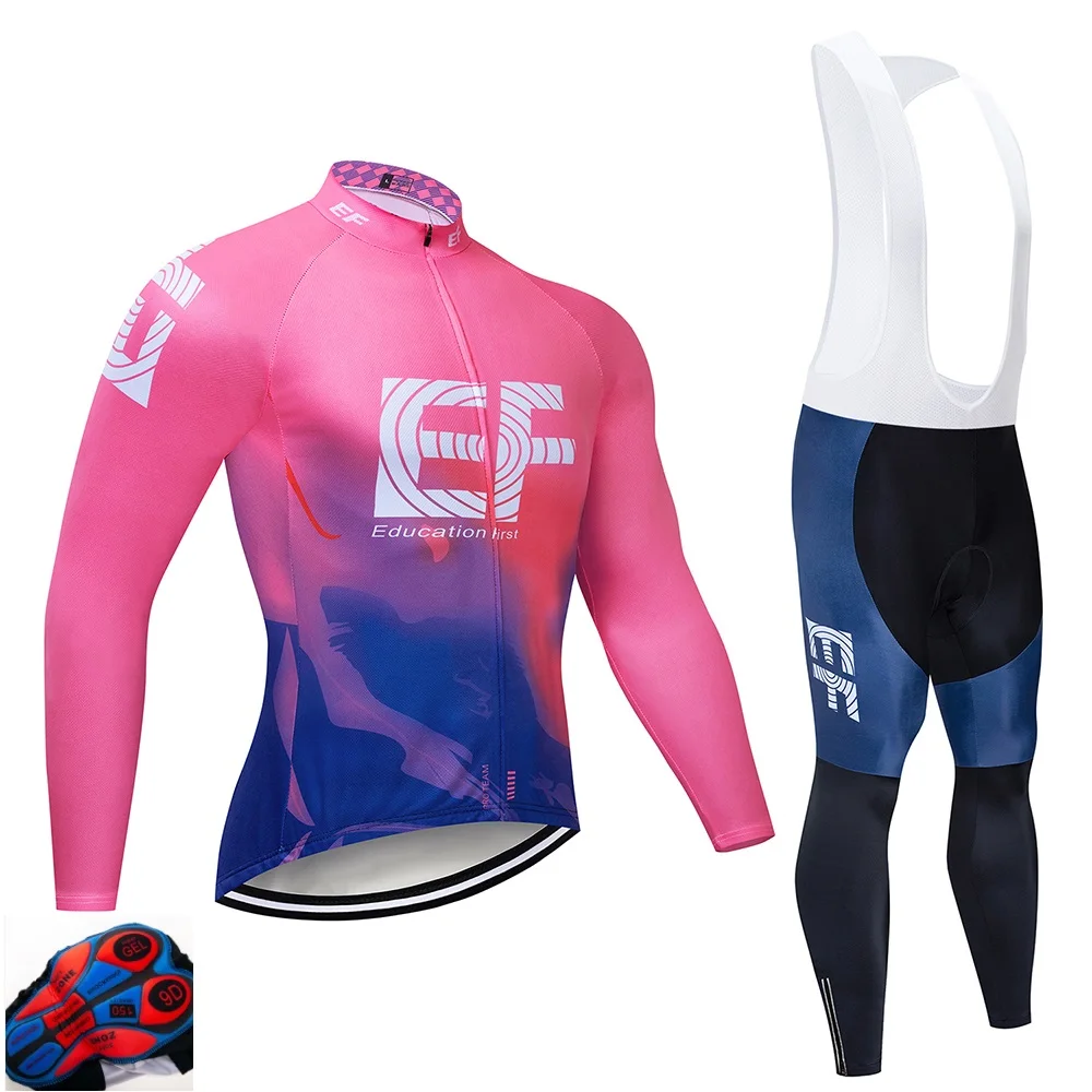 Мужской комплект одежды для велоспорта с длинным рукавом EF MTB набор 9D GEL 2019 | Спорт
