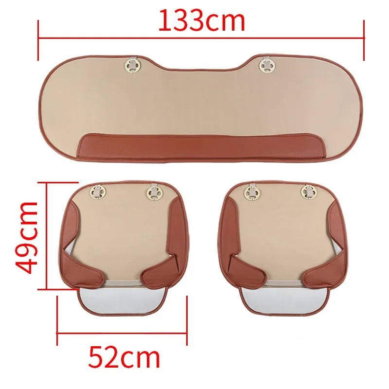 Breathable PU Leather Car Seat Cover Protector Universal