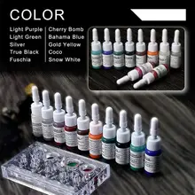 12 цветов татуировки Практика Цвет Палитра цвет колеса набор круглый бумажные карты поставки