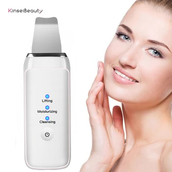 

Ultrasonic Facial Skin Scrubber Cleaner Ion Acne Blackhead Remover Peeling Shovel Electric Facial Lifting Pore Cleaner Machine