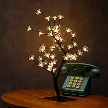 MeterMall, сенсорный экран, имитирующий Вишневое дерево, ночник, светильник для спальни, для учебы, украшение для гостиной, настольная лампа