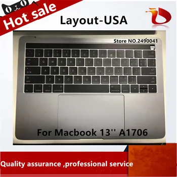 

Original A- 13'' A1706 Gray Grey full Topcase w/ Keyboard with Touchpad for Macbook Pro 13" A1706 US English USA