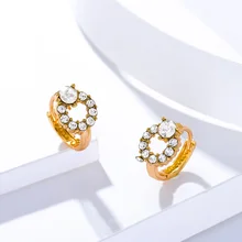 Viennois Ouro Cor Geométrica Brincos de Argola Para As Mulheres De Ouro Eterna Diário Brinco Jóias Da Moda 2019(China)