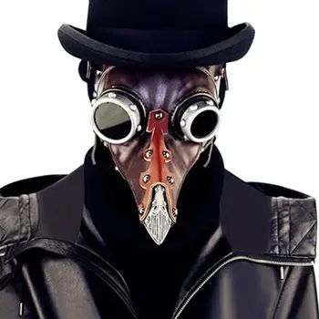 

Plague Steampunk Faux Leather Bird Mask Masquerade Party Costume Props