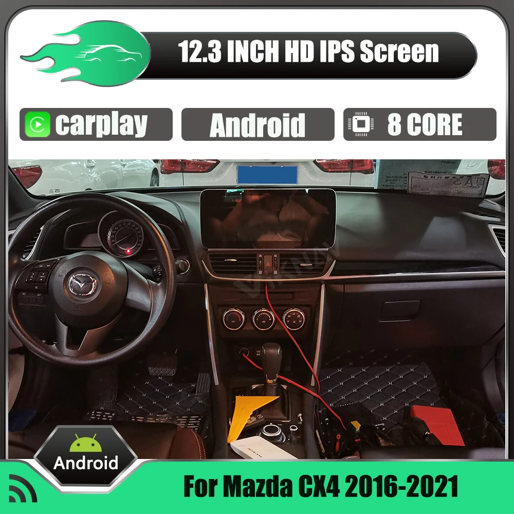 

12.3 Inch 2 Din 128G Android Car Radio For Mazda CX4 2016-2021 Car Head Unit Stereo Multimedia Video Player Navigation GPS