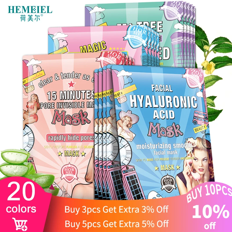

HEMEIEL SOMILD Hyaluronic Face Mask Natural Essence Whitening Moisturizing Bubble Mask Facial Skin Care Korean Treatment Mask
