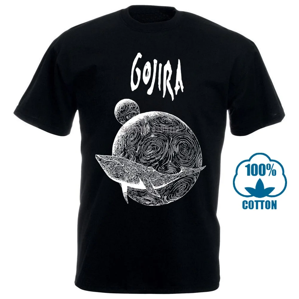 Gojira Летающий КИТ футболка с большими короткими рукавами модная Прямая поставка