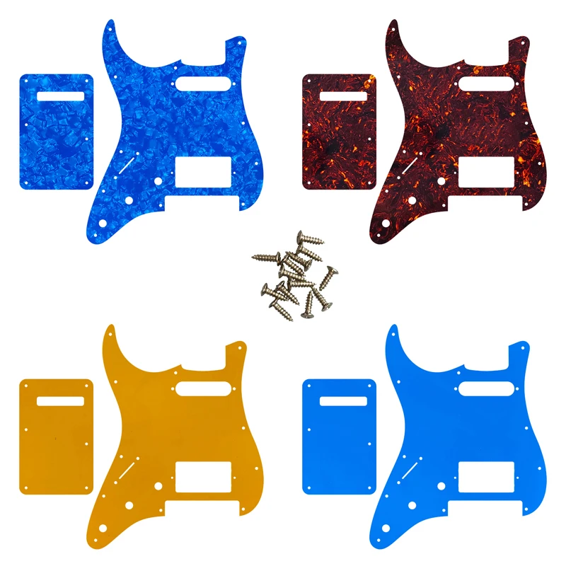 

Xinyue Guitar Pickguard-For Left Hand US 11 Screw Holes Strat With Floyd Rose Tremolo Bridge PAF HS Scratch Plate & Back Plate
