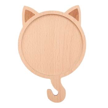 

Cartoon Kitten Storage Tray Dishes Plate Children Candy Snacks Fruit Kitchen Storage Box Tableware Cutlery