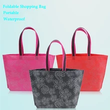 Лидер продаж, модная женская складная сумка для покупок, водонепроницаемая Толстая сумка, повседневная, новая, переносная, большая емкость, на молнии, нейлон