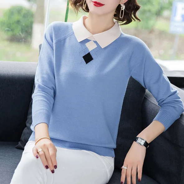 Cute sweater with collar Clearance